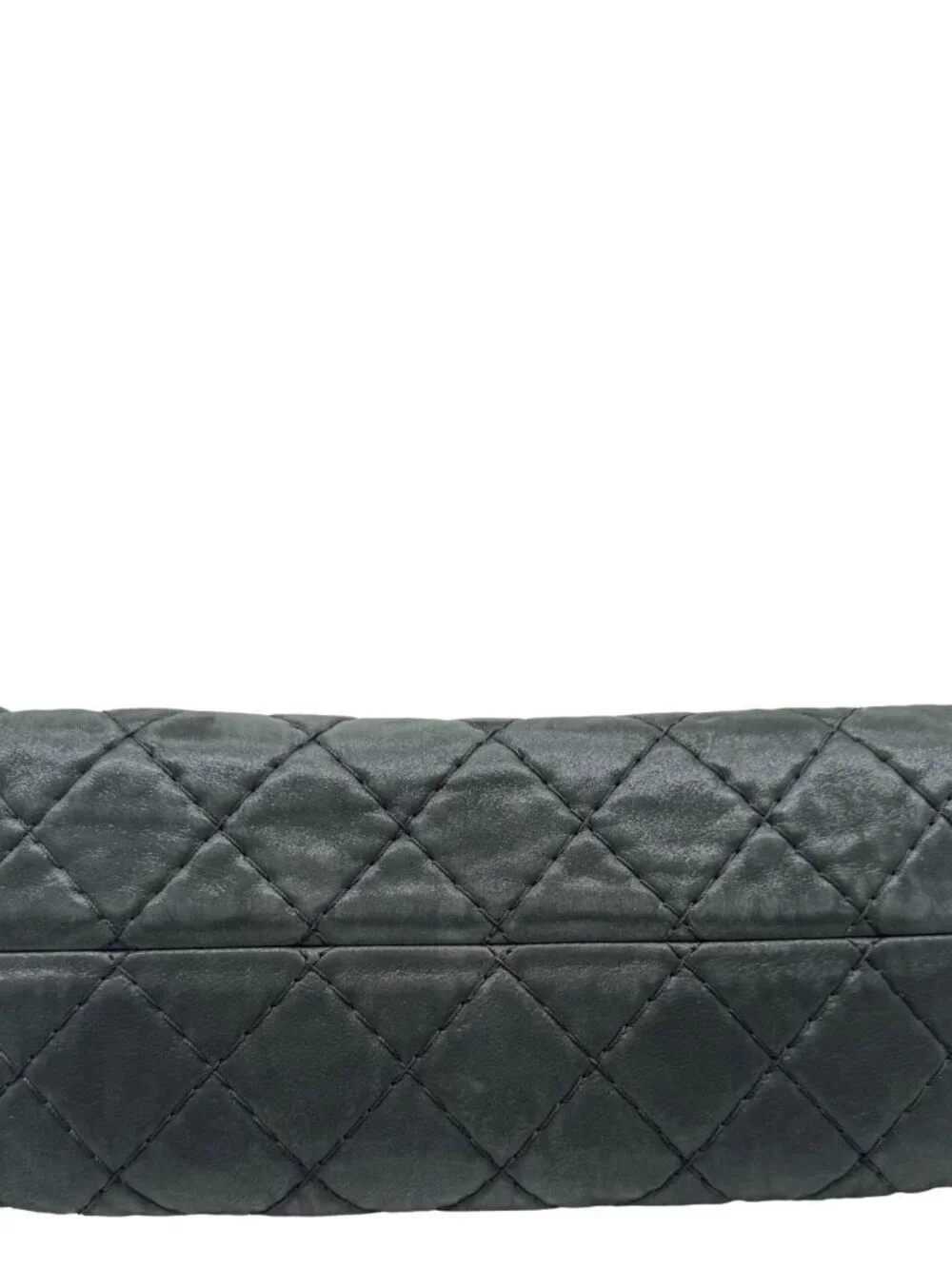 Chanel Just Mademoiselle Small Bowling Quilted Leather Shoulder Bag Black
